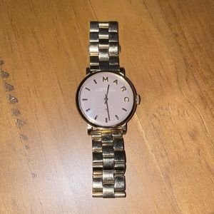 Marc by Marc Jacobs Slate background Gold Watch.